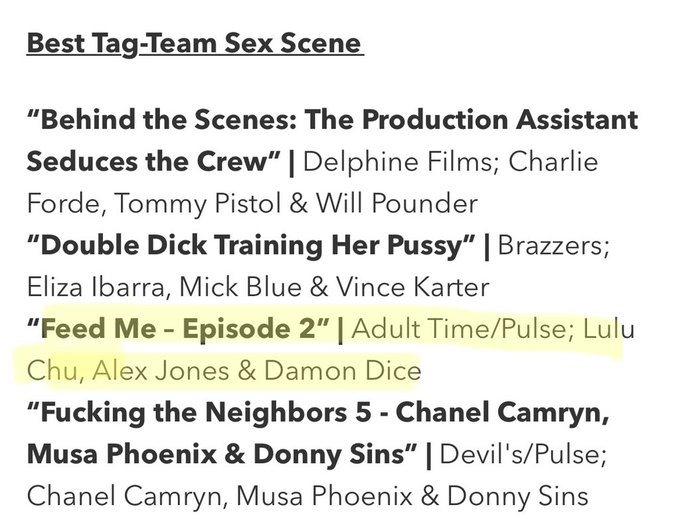Thank you @avnawards for the 7 nominations this year!! FPOY and Best leading actress + 5 scenes! https://t<a class="tags" target="_blank" title="On Twitter" href="/?out=eyJ0eXAiOiJKV1QiLCJhbGciOiJIUzUxMiJ9.eyJpYXQiOjE3MTk0NzQ3OTEsImlzcyI6InR3cG9ybnN0YXJzLmNvbSIsIm5iZiI6MTcxOTQ3NDc5MSwiZXhwIjoxNzUxMDEwNzkxLCJyZWRpcmVjdF91cmwiOiJodHRwczovL3R3aXR0ZXIuY29tL2F2bmF3YXJkcyJ9.8AM2cuCS-UrsK_6sqviRzkrY-_aWqSMddJwRuHcVmStTnBBBdQ6gPM_CaYNeNQ6JHtWlHjygjguZEsF5i_bozQ">@avnawards</a>