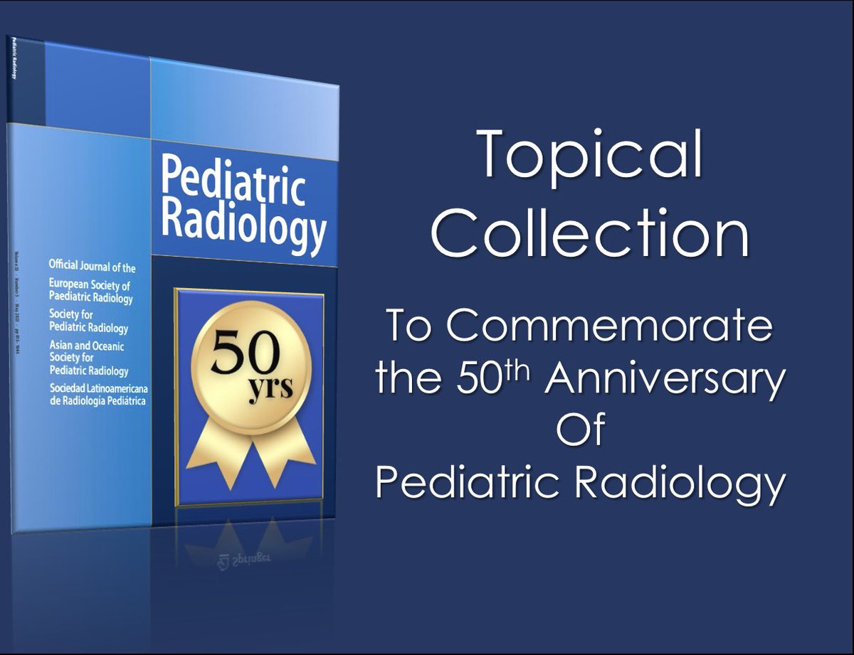 Pediatric Radiology has turned 50 this year! To celebrate, the editors have curated a special collection of the most cited and most downloaded articles published in our journal. link.springer.com/collections/ic… Enjoy reading these articles (again)!