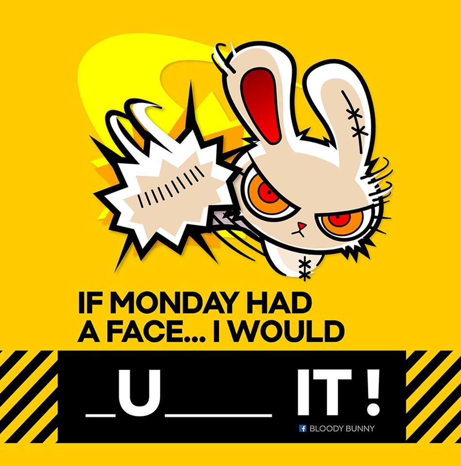 bloodybunny's tweet photo. ✍️🏻 Fill in the blank 👉 _U__ IT 💢 #bloodybunny #2spotstudio #character #bunny #characterart #characterdesign #life #adventure #quote #hatemonday #monday #MondayMood https://t.co/Bi1PMQJZXE