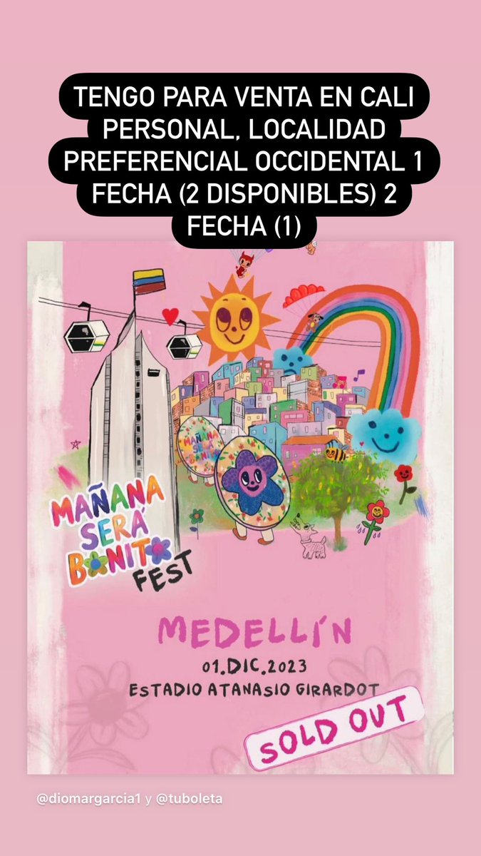 Magarcesu's tweet photo. #KarolG #Fest #mañanaserabonito disponible boletas preferencial occidental 1 y segunda fecha. https://t.co/6rbh9Zlojj