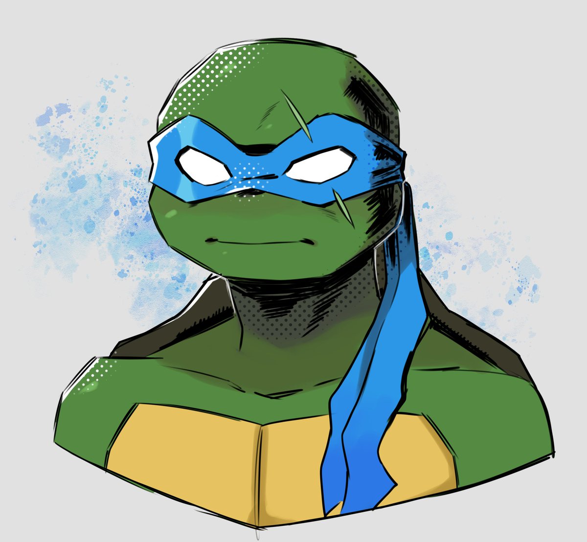 my favorite part about idw leo is his silly little face scar #tmntIDW, image size:1200x1108
