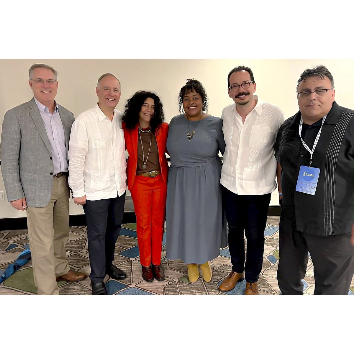 President Boudreau, Chancellor Rodríguez, Dr. Hernandez, Dr. Figueroa-Vásquez, Dr. Higuera López, & President Delgado gathered at Somos 🇵🇷 for an event that honored Francisco Diaz, Chairman of Somos Inc & LC alum; to strengthen & support communities served by CUNY institutes.