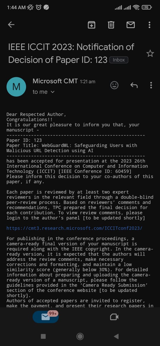f277r's tweet photo. Alhamdulillah, My two conference paper has been accepted at the International Conference on Computer and Information Technology (ICCIT) https://t.co/apJ3jXcssC