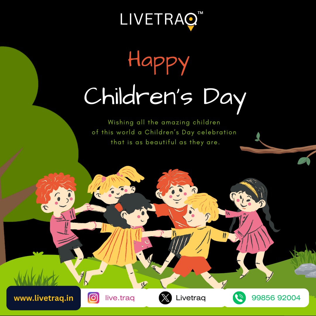 'Good morning! 🌟 On this Children's Day, let's celebrate the joy and innocence that light up our world. Livetraq GPS wishes every child a future filled with endless possibilities and safe journeys ahead. 🚀🌈 #ChildrensDayJoy #LivetraqCares