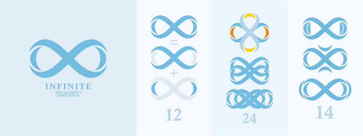 I just overthinking with new logo...
its should be 24 or xx plus 1+1+1+1 or double 12
the new logo seem X and double crescent thats mean 12
but next year its 14 anniversary, its should be X plus four times crescents ... 🤭
#인피니트 FOREVER #INFINITE ^^
