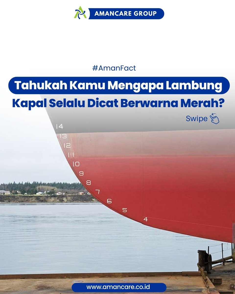 amancarecrew's tweet photo. Hi, Sahabat Aman! Tahukah kamu mengapa lambung kapal dicat warna merah?

Simak postingan berikut ini untuk mengetahui alasan lambung kapal berwarna merah🚢

FAST | QUALITY SERVICES | PROFESSIONAL TEAM

#amancarecrewindo #lambungkapal #bagiankapal https://t.co/Gu4AJgsZGU