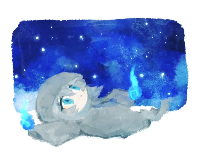 「blue eyes starry sky」 illustration images(Latest)｜5pages