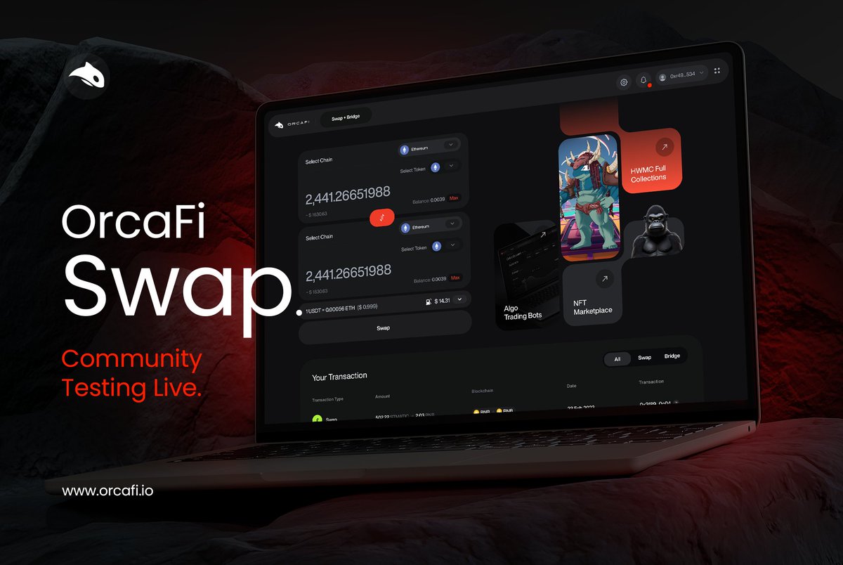 OrcaFi’s Swap have officially stepped into the Community Testing Phase and we are looking for your feedback. 

Our Swap and bridge aggregator hunts down the best liquidity and crafts optimised routes for your on-chain actions.

Your voice shapes the future of OrcaFi!