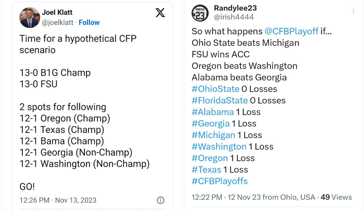 irish4444's tweet image. @TheSpun @SI_PHnews @SInow
@joelklatt  @JoelKlattShow
HAS SOMEBODY BEEN READING MY X/twitter 😆 #sinow 
#cfplayoffs #ncaa #ncaaf #si #CollegeFootball #cfplayoff #thespun #sportsillustrated