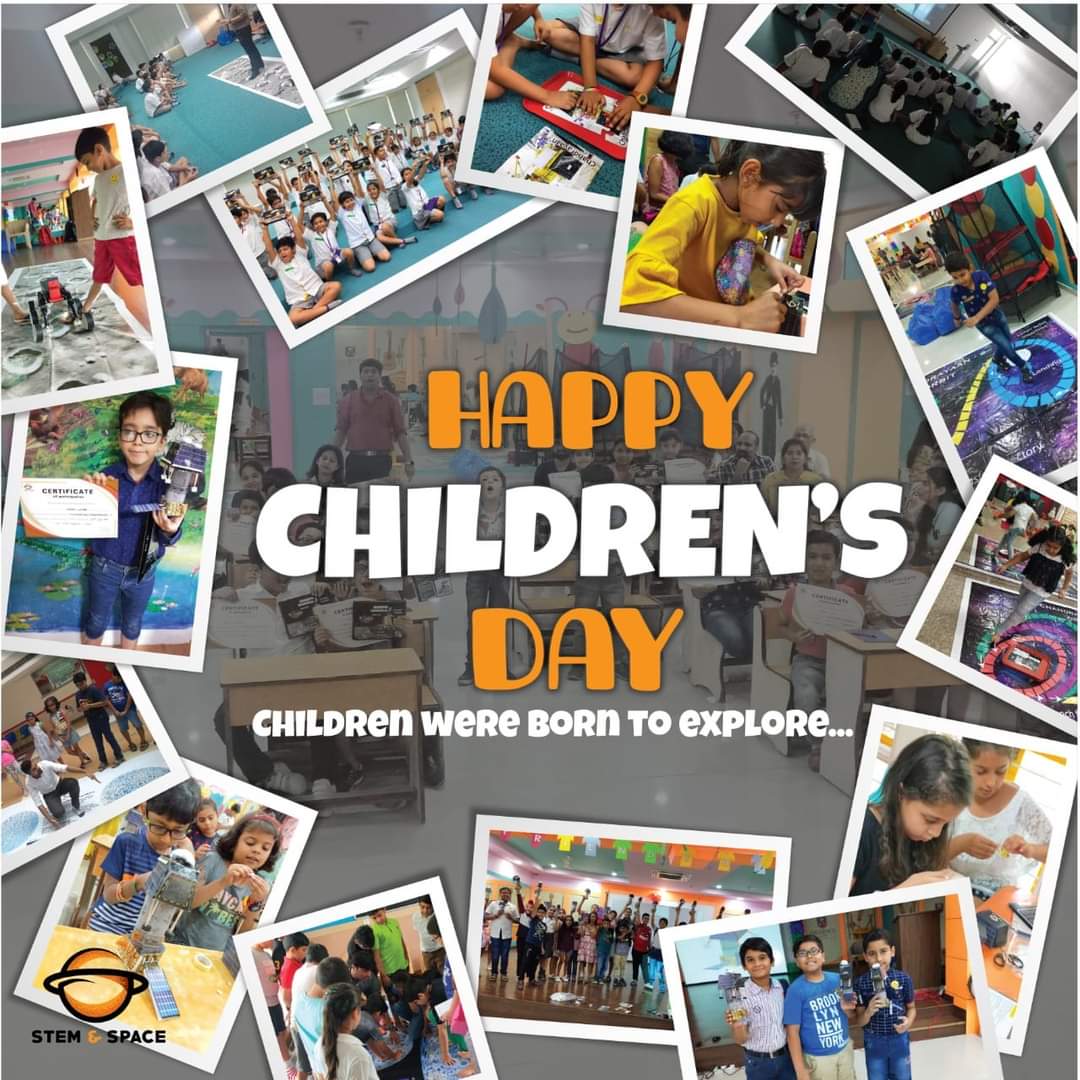 space_stem's tweet photo. "I know the sky is not the limit because there are footprints on the Moon" - Buzz Aldrin

On Children's Day, we wish our students the joy of discovery - Happy Children's Day.

#children'sday #kidslearning #children #astronomy #space #explore #STEM https://t.co/w5uj35urCY