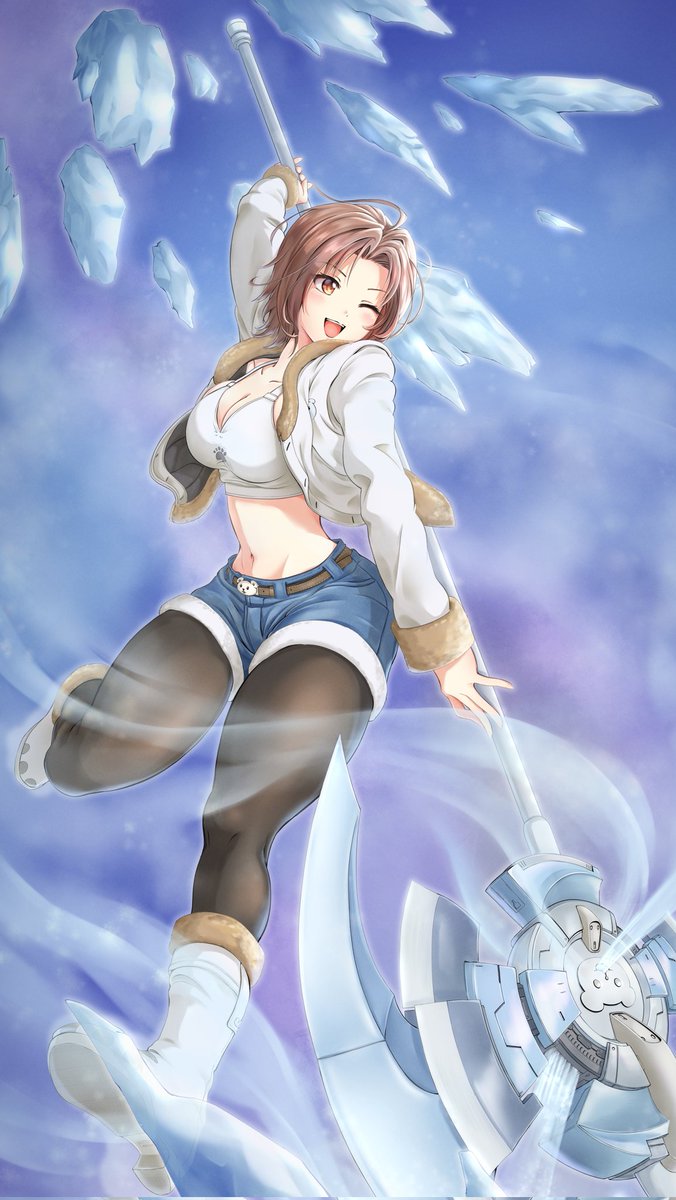 Thermidor07's tweet photo. クルト様(@crout5000)にSkebにて私のOCであるポーラの格ゲーキャラセレ絵風イラスト描いていただきました！！ 快活さに溢れててめちゃくちゃかわいいです
戦闘中のスプライト風イラストまで書いてもらえて嬉しいです……ありがとうございます！！
https://t.co/BVqhTOU84P https://t.co/Uy1Mu7rIsV