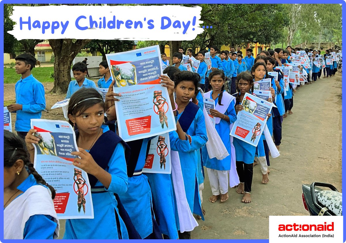 #ChildrensDay #EndChildExploitation
Children's Day is being celebrated in Mandla with a powerful message for change! Let's unite in saying NO to child marriage, child labour, abuse, and exploitation.@ActionAidIndia