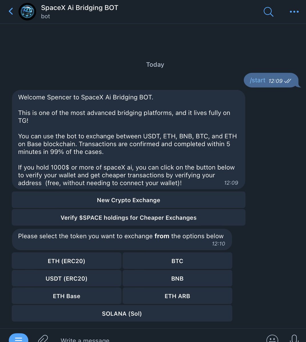 spacexaibots's tweet photo. As the #Solana Memecoin Hype continues, with our bridge bot you can bridge your eth to solana in minutes with just couple click. 

Check out the bot:
https://t.co/GeAJYHy46r https://t.co/BUBxZIkXNZ