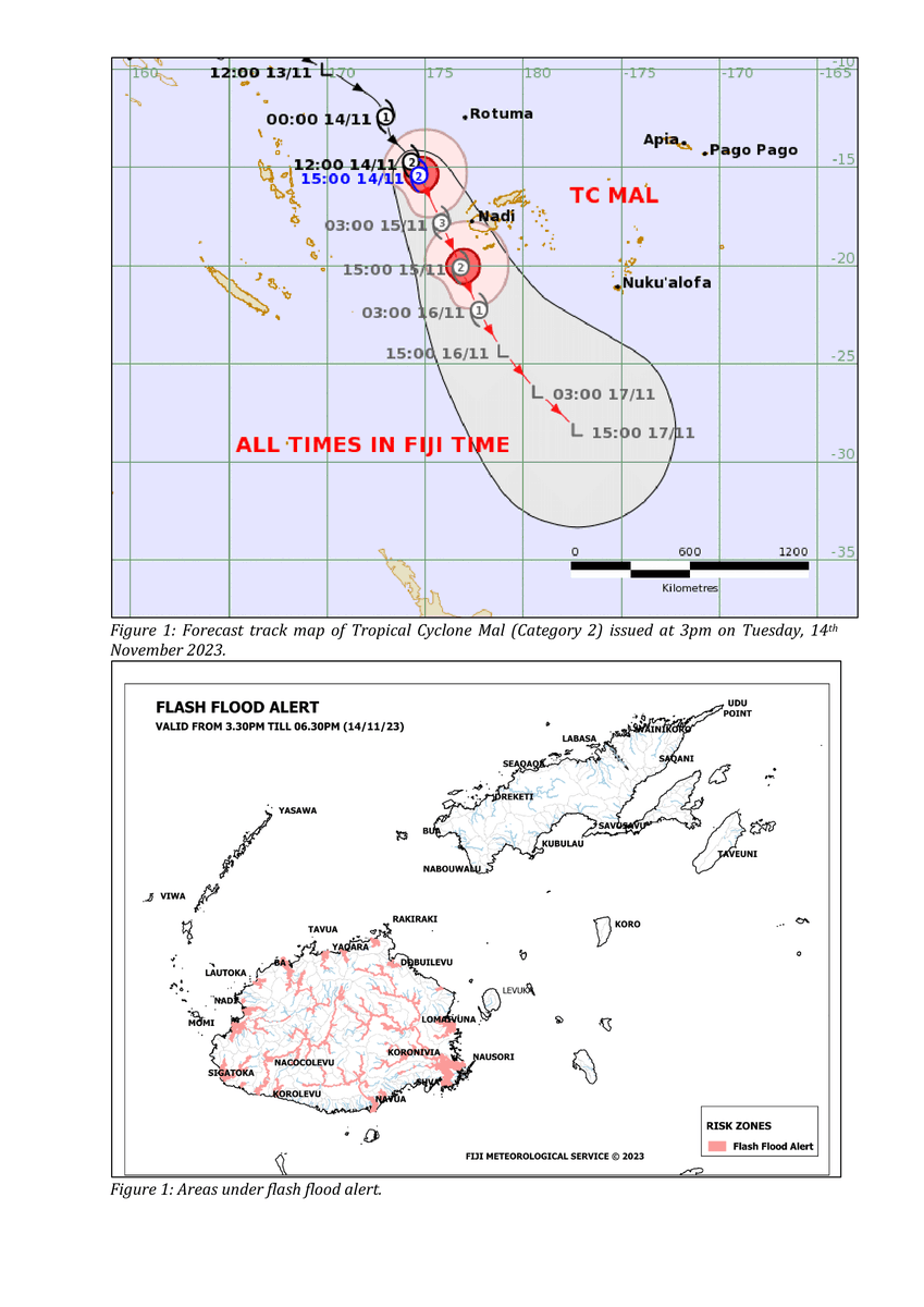 Latest Media Release 

Gale force winds with speeds of 65/hr &amp; gusts up to 90km/hr is expected from later this afternoon or evening over Yasawa &amp; Mamanuca &amp; from later this evening or tonight over Western, Northern &amp; Southern Viti Levu, Vatulele, Kadavu &amp; nearby smaller islands.