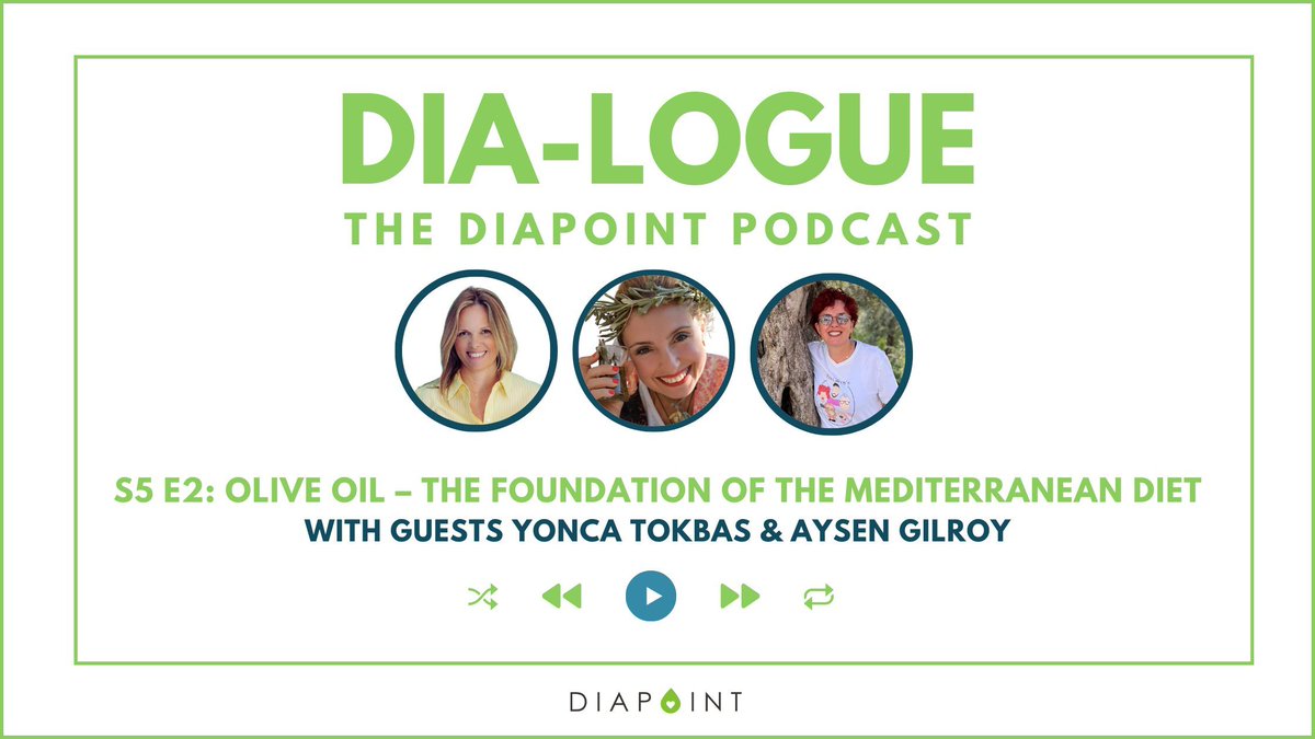 In this episode of Dia-Logue: The Diapoint Podcast, we speak with Yonca Tokbaş and Ayşen Gilroy about the foundation of the Mediterranean diet: olive oil. We discuss harvesting, production, storage, and how to use it. 🎧 buff.ly/3MH6IJE #oliveoil #mediterraneandiet