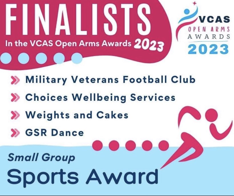 Great to see the Military Veterans FC amongst the finalists. If any of my network would take a few seconds to vote for them in category 15 in the link lnkd.in/dftWadDB it would be appreciated.

#football  #mentalhealth #community #veterans