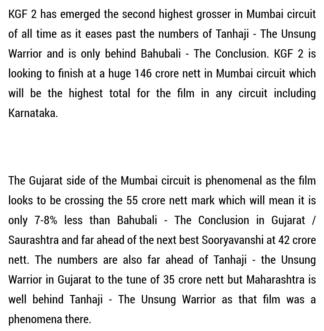 Makya on X: Before KGF 2, SV was the highest in Gujarat circuit BMCM will  surpass it 🤞  / X
