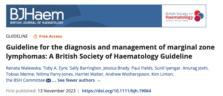 WomenInLymphoma's tweet photo. 👏🏽👏🏽Congratulations @womeninlymphoma #SteeringCommitteeMember Kim Linton @OfficialUoM  &amp; #WiL supporters @SFBarringtonKCL @tobyeyre82 #RenataWalewska et al on the publication of guideline article on #MZL #MarginalZoneLymphoma #lymphoma #lymsm @BrJHaem 
https://t.co/aiAh1pxPcN https://t.co/AmJatqoXI4