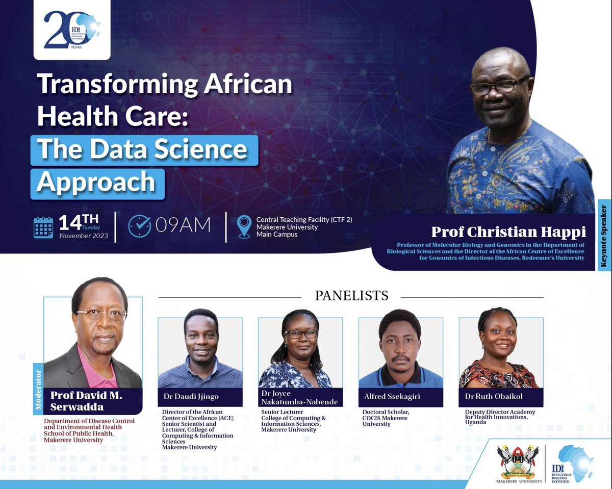 Expand your knowledge in #DataScience. Don't miss the Data Science Seminar today taking place at Central Teaching facility 2 (CTF 2) at Makerere Univerisity starting at 9am.<a href="/Makerere/">Makerere University</a> <a href="/MakerereCHS/">Makerere University College of Health Sciences</a> <a href="/MakCoCIS/">Makerere University CoCIS</a> <a href="/AIR_lab_MUK/">The Makerere AI and Data Science Research Lab</a> <a href="/DataScienceUG/">Data Science Uganda</a>