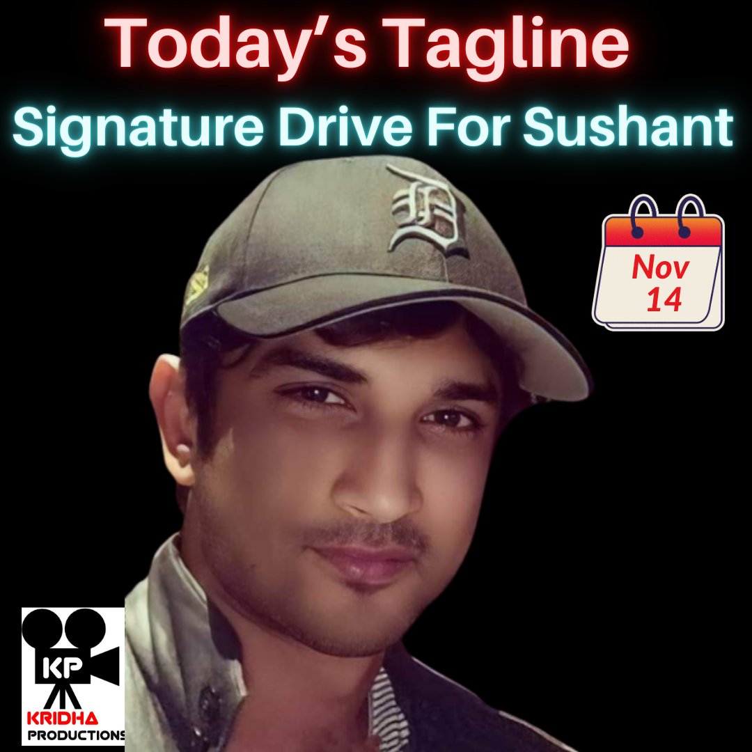 Signature Drive For Sushant -Morning Tagline @withoutthemind @divinemitz