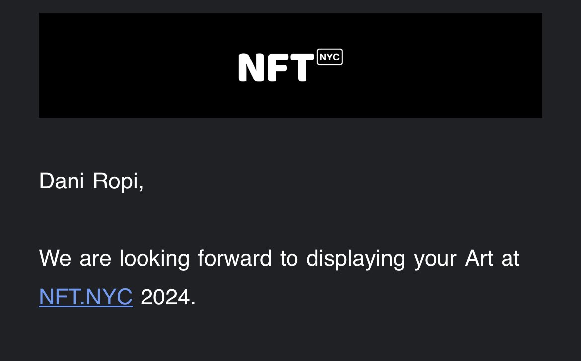 Dani Ropi ||| NFT NYC 2025 tweet media