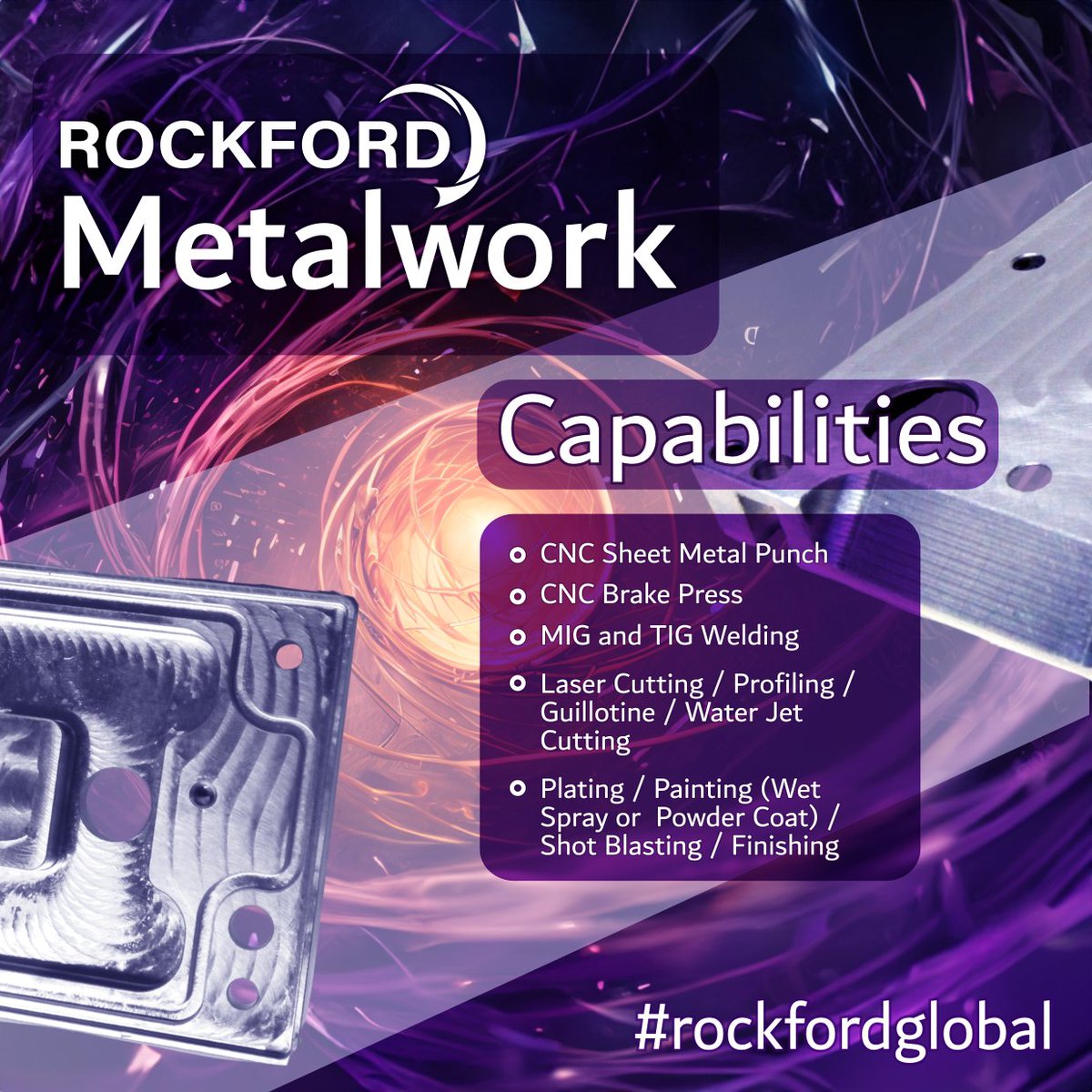 RockfordGlobal's tweet photo. Choosing Rockford Components for your Metalwork needs means selecting a partner dedicated to transforming your vision into reality with precision, reliability, and an unyielding commitment to excellence. Let's shine together!

#ukmanufacturing #innovation #rockfordglobal https://t.co/GG3wUT9ksi