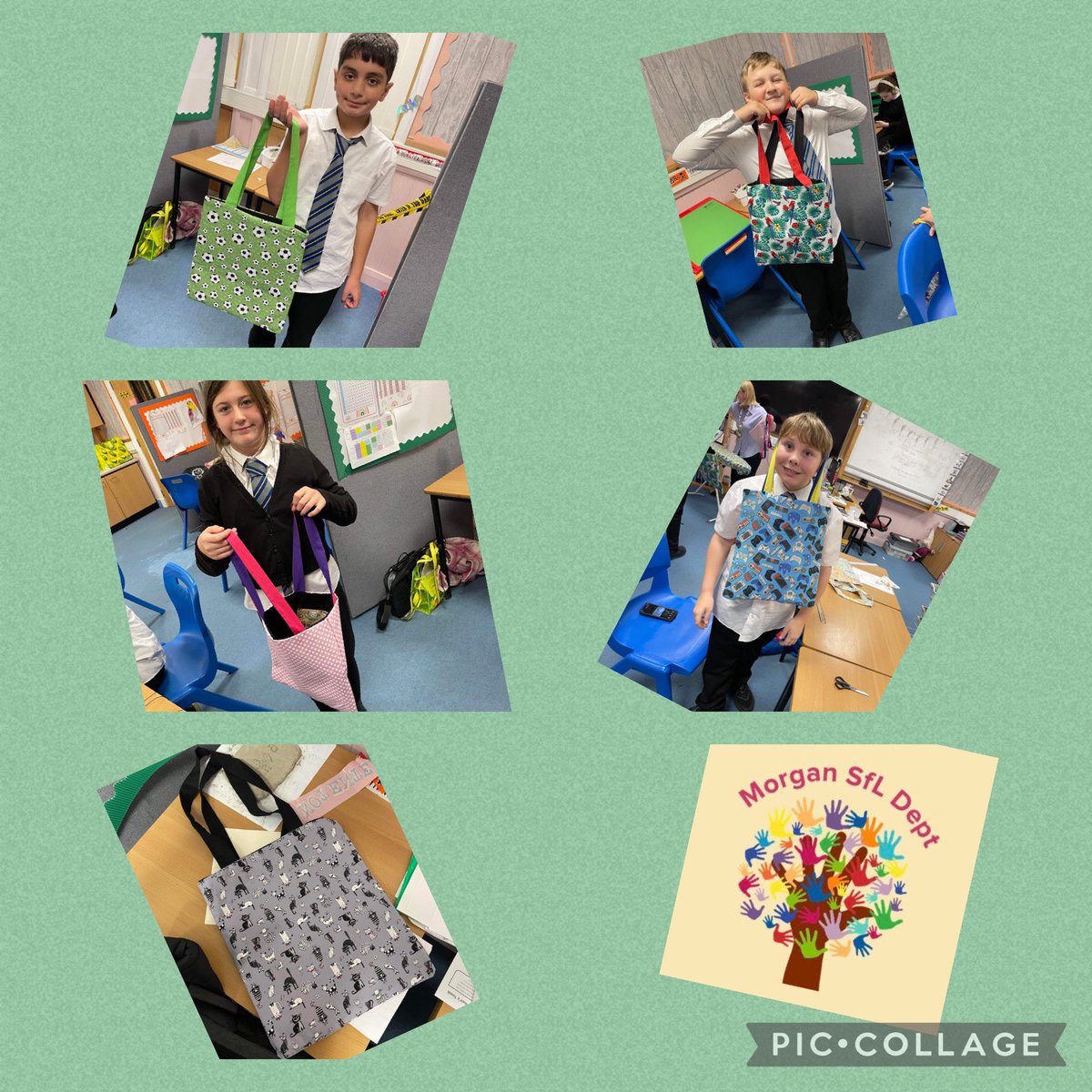 MorganSfL1's tweet photo. Mrs Scott has been working really hard with #MorganESA1 doing Practical Craft - check their tote bags! So much hard work has gone into them well done! #ESA1 #MorganSfL #PracticalSkills #Inclusion #Sewing @morganacademy1 https://t.co/2yWJvdrmkA