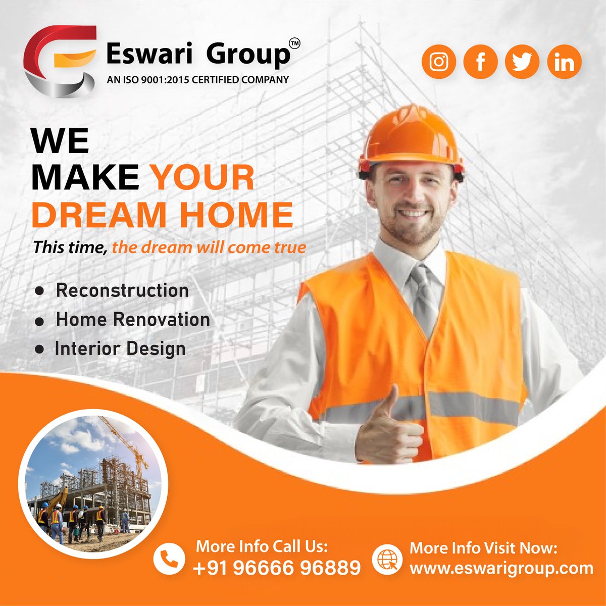 #ESWARIGROUP Every #property needs a special look for their home. Get the most out of your money with these handy home-buying dreams before you take on the process of buying. 
9666696889
Website:eswarigroup.com
#EswariGroup #DreamHouses #dreamhome #constructioncompanies