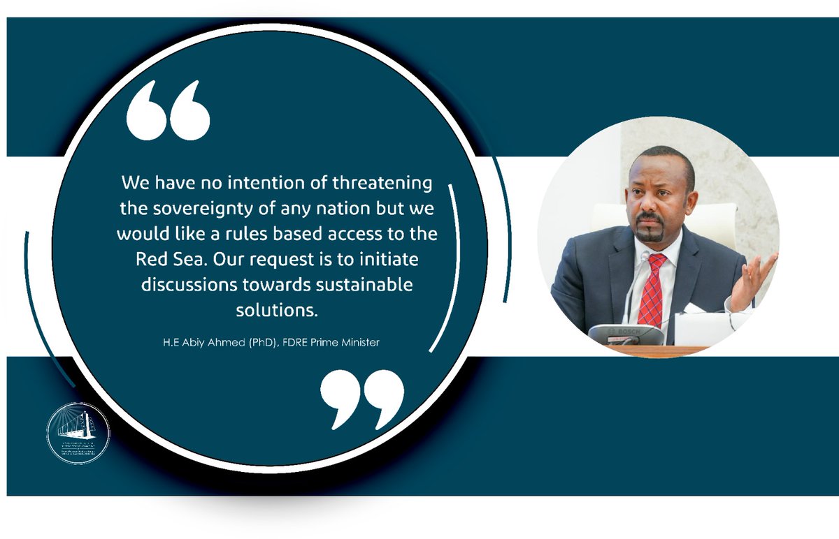 #Ethiopia has no intention of threatening the #sovereignty of any #nation, but we would like a rules-based access to the #RedSea. We would like to initiate discussions towards sustainable solutions.    @CGreenUK #AccessToTheSea @GeraintDaviesMP #HOA