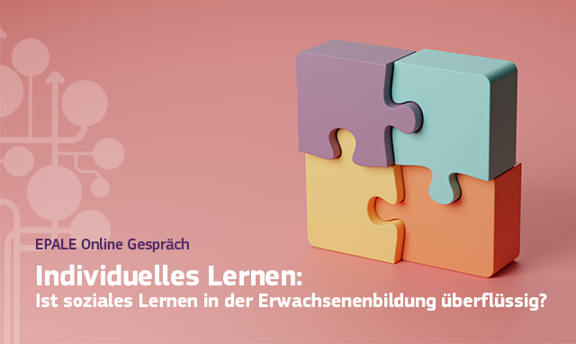 Save the date - #EPALE Gespräch 
Individuelles Lernen: Ist soziales Lernen in der #Erwachsenenbildung überflüssig?
🗓️ 07.12.2023, ⏰ 10.30 – 12.00 Uhr online
Mehr Infos:
epale.ec.europa.eu/de/content/sav…