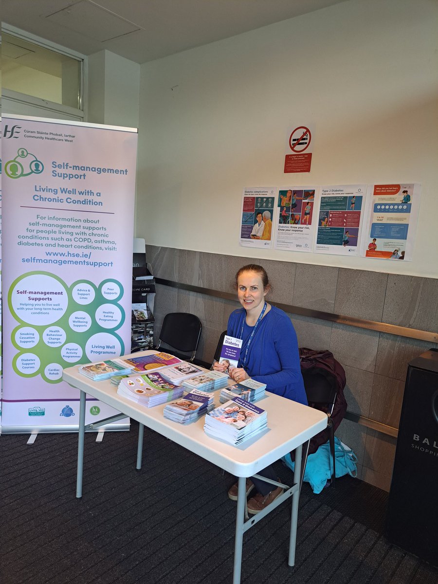 Celebrating #WorldDiabetesDay with Diabetes CNS Clair Naughton in Ballina Dunnes Stores. #KnowYourRisk #HSESelfmanagementsupport @CHO2west @Diabetes_ie @LornaHurley11 @Physicianeer @kate_gajewska @d21year84 @saoltagroup