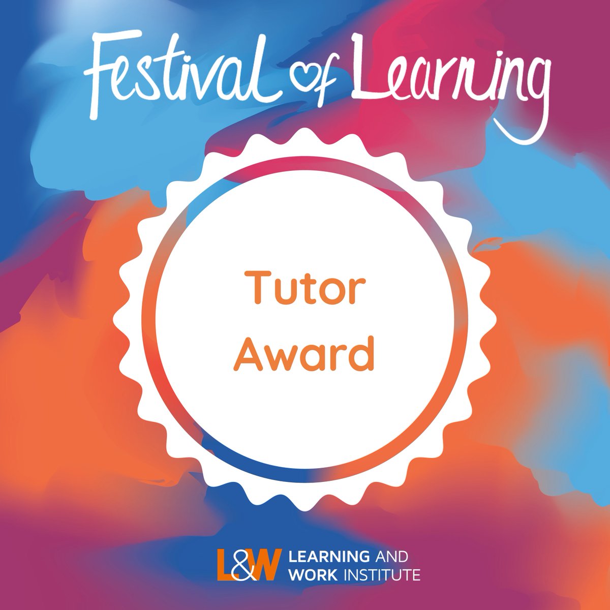 Nominations for the Festival of Learning awards 2024 are now open! We're delighted to once again be sponsoring the Tutor Award. Learn more and get nominating 👇