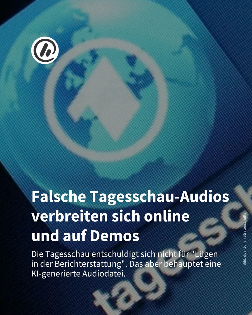 Die #Tagesschau warnt vor gefälschten Audiodateien, die derzeit online kursieren und über Messenger geteilt werden. 🎙️🚫

Zum Artikel: heise.de/-9502931