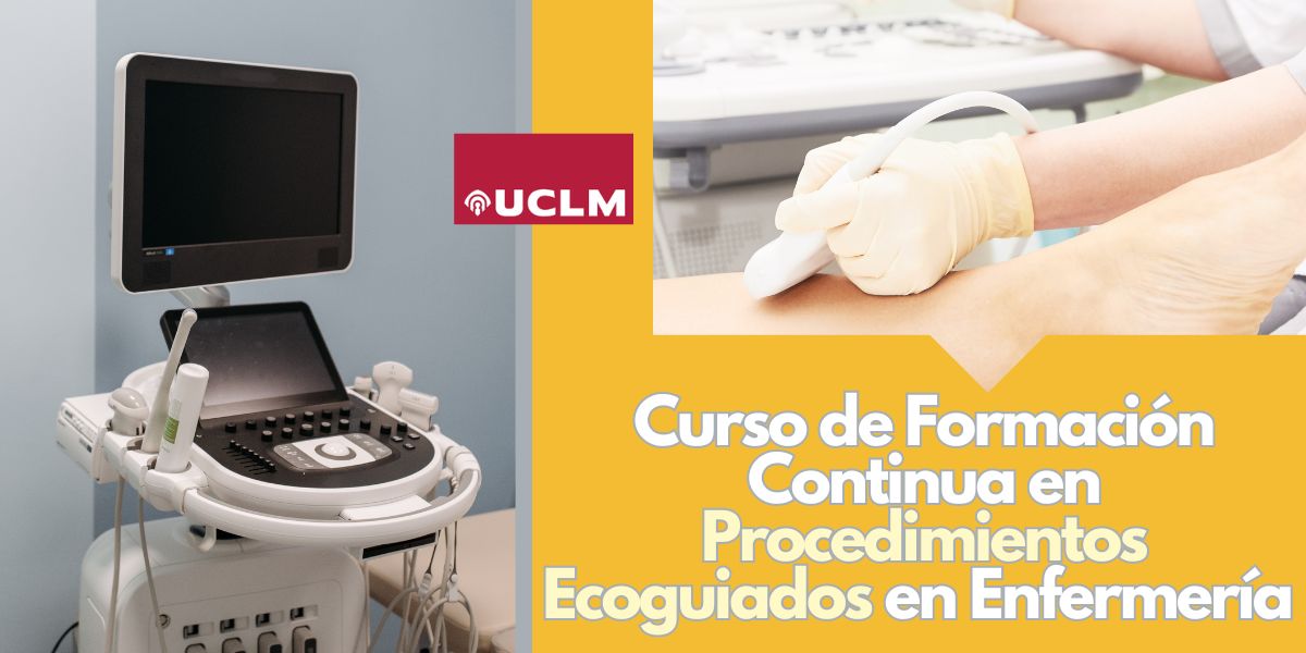 Existen múltiples procedimientos apoyados por el uso del ecógrafo que incrementan la calidad asistencial y que necesitan de profesionales formados como tú con nuestro curso de Procedimientos Ecoguiados en Enfermería en bit.ly/3SjZI8Y

<a href="/enfermeriacuclm/">Enfermería CU UCLM</a> <a href="/Diez_Ana/">Ana Díez</a> <a href="/uclm_es/">Universidad de Castilla-La Mancha</a>