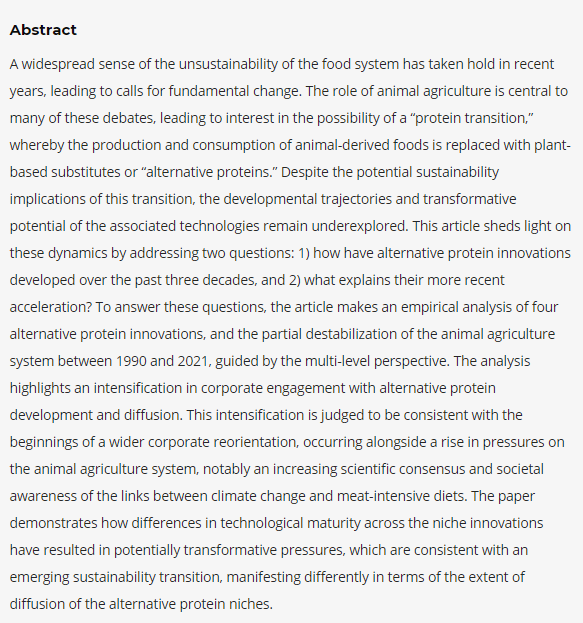 New article with @DamianMaye as co-author has been published in @PNASNews 🚨📢 The big business of #sustainablefood production & consumption: Exploring the transition to alternative proteins ✒️Josephine Mylan, John Andrews & Damian Maye🖋️ pnas.org/doi/epdf/10.10… #PlantBased
