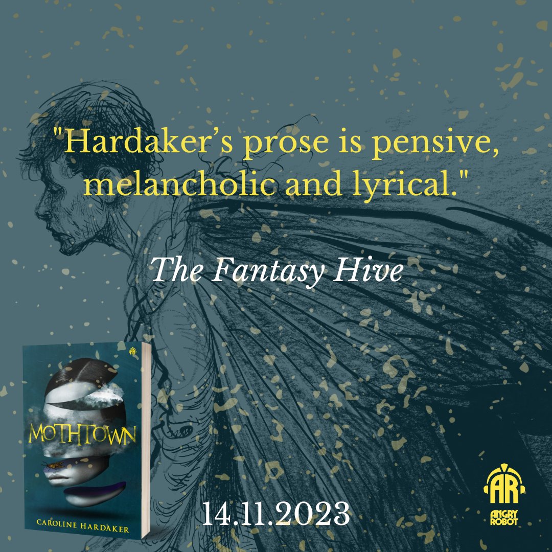 Angry Robot Books (@angryrobotbooks) on Twitter photo Happy publication day to the amazing MOTHTOWN by <a href="/carolinehwrites/">Caroline Hardaker</a>!
An incredible book exploring grief, love, transformation and family.
angryrobotbooks.my.canva.site/mothtown Happy publication day to the amazing MOTHTOWN by <a href="/carolinehwrites/">Caroline Hardaker</a>!
An incredible book exploring grief, love, transformation and family.
angryrobotbooks.my.canva.site/mothtown