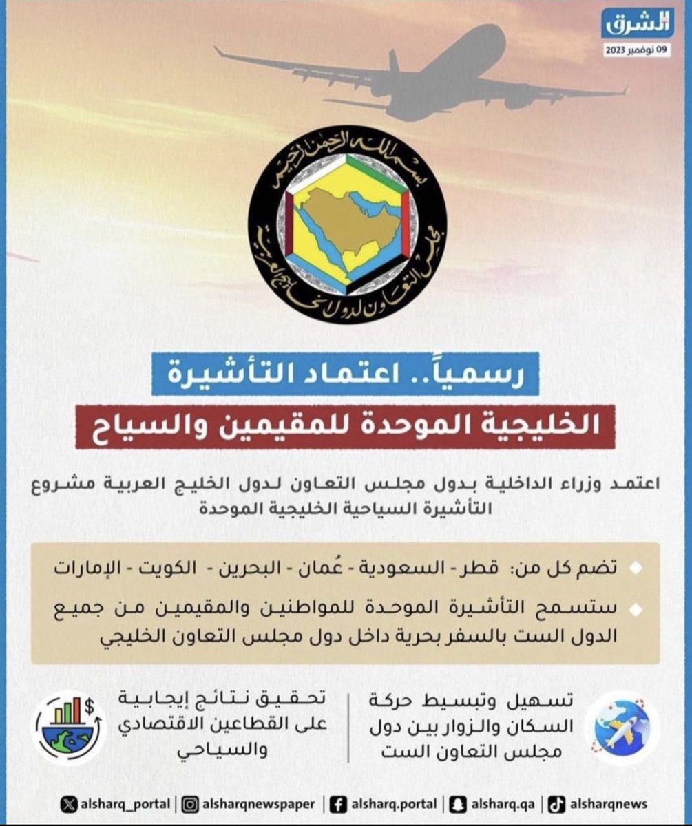 hamoodalnoofli's tweet image. اعتقد أن توحيد التأشيرات تم فقط للجنسيات التي لا تحظر تلك الدولة عليهم دخولها
أما الجنسية التي عليها حظر خاص بالدولة فلا اعتقد أن التأشيرة الموحدة تكسر هذا الحظر،
وإذا كان اعتقادي خاطئ فنحن كوننا غير مطبعين، فلا نوافق بإدخالنا في التطبيع بطرق غير مباشرة.
#لا_لتوحيد_تاشيرات_الخليج