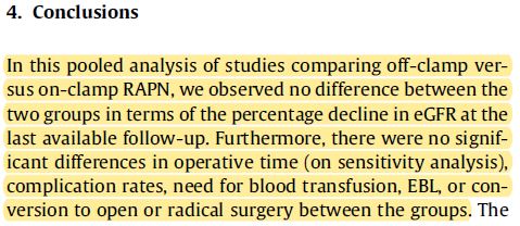 Check out our recent SR&QS about off vs on clamp robotic partial nephrectomy @_JJ_stent @RicBertolo @Ric_Campi @Selcuk__Erdem @danieleamparore @marchionimic @Nicp85Pavan @LauraMarandino @Eduardrssl @LeoBorregalesMD @CPalumbo87 @EAUYAUrology @Uroweb Link sciencedirect.com/science/articl…