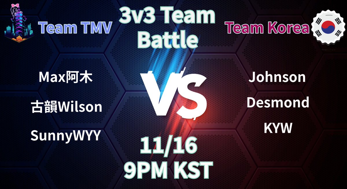 We will have a 3:3 battle with Taiwan's TMV Guild with 30 Twitch subscriptions.

We have 30 season pass coupons to draw for viewers who succeeded in predicting the winner in real time during the live

If you don't have a season pass, make sure to watch live!