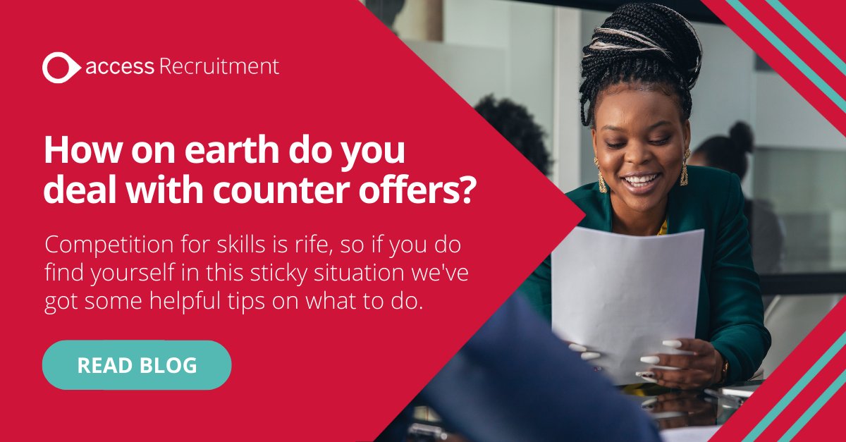 Candidates can be cautious about new roles, which may mean you experience counter offers 😬

But, there are strategies you can adopt throughout your #recruitment process to help minimise the chances of your candidate accepting one.

Learn more
👇 👇 👇 👇
ow.ly/krxb50Q7lBx