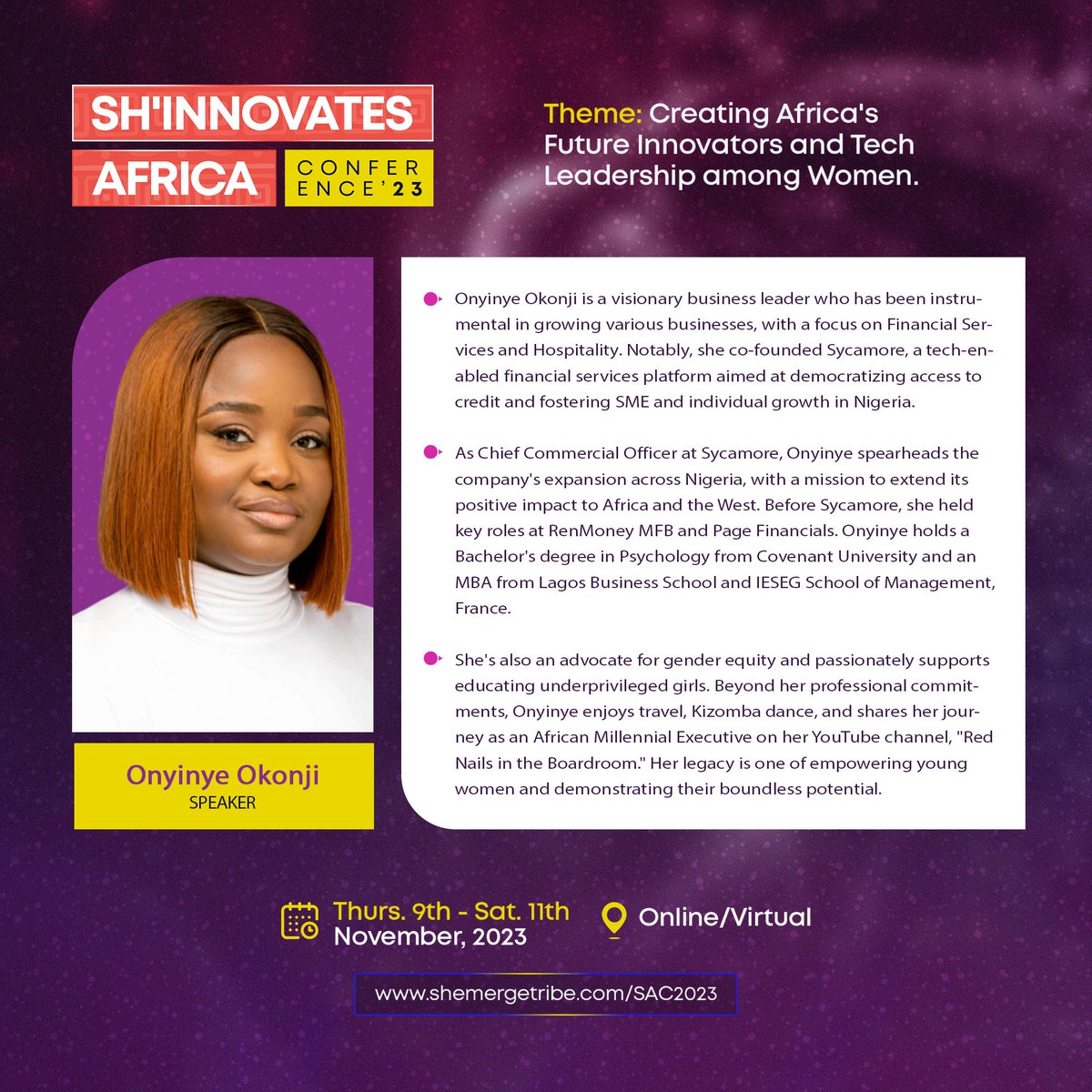 Sh_Emerge's tweet image. Our heartfelt gratitude goes to our very esteemed speaker @Onyinye Okonji for simplifying the idea of women transitioning to tech, making it as easily relatable as possible.

#ShEmerge #ShInnovatesAfrica2023 #FrancesAborigho #TechConference #InnovationRevolution #VirtualEvent
