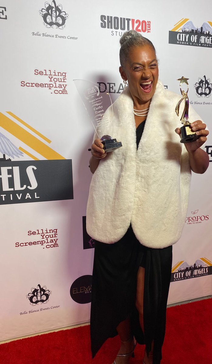 BAFTA winner Cathy Tyson (@CathyElizaTyson) wins Best Actress, Best Short Film and the Angel Award at the City of Angels Women’s Film Festival