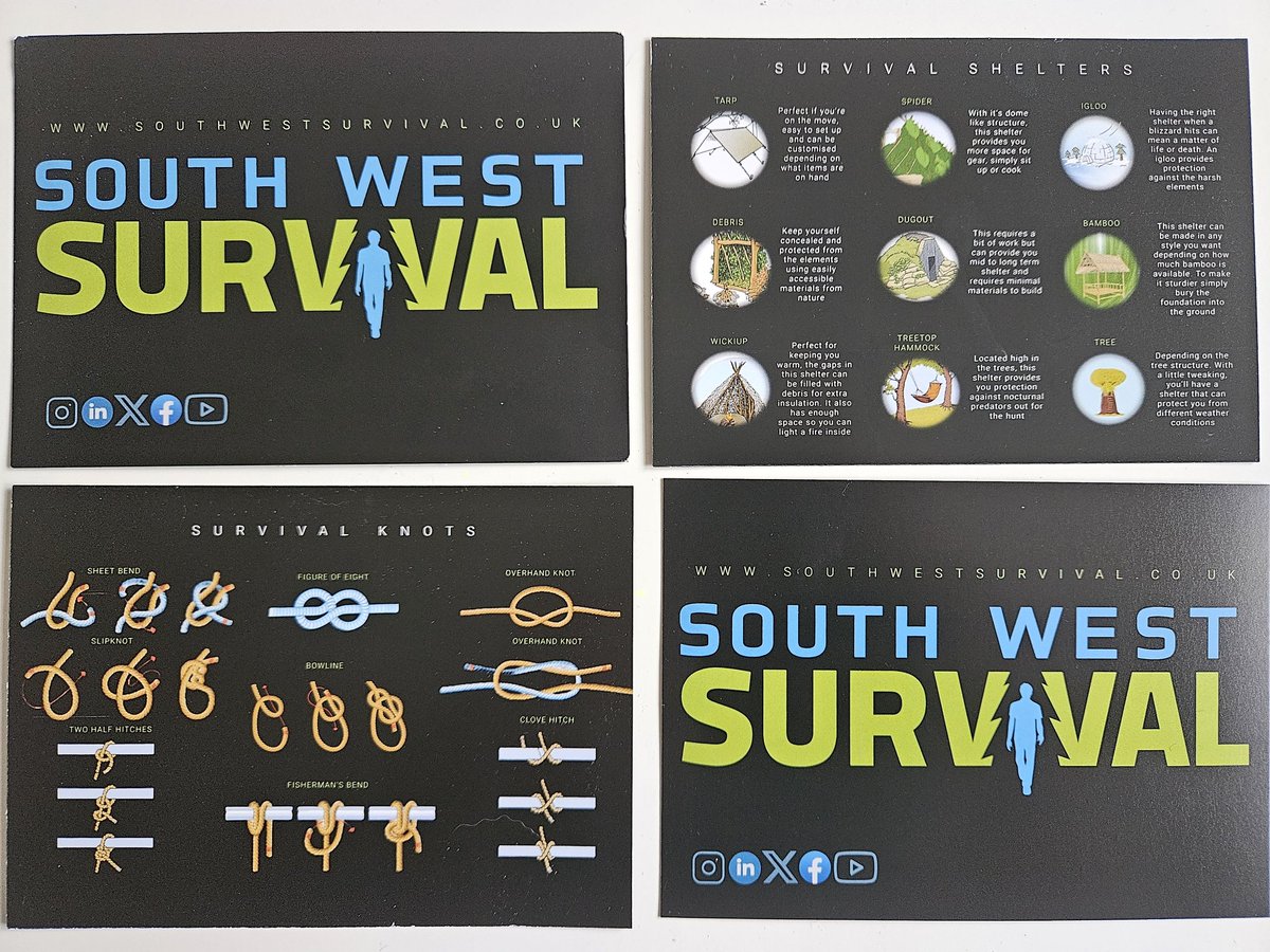 We have had educational cards made, to give to children at our events 😃 

What do you think of these?

 #leadership #hiking #southwestsurvival #KidsDayOut #teamwork #hiking #camping #plymouth #bushcraft #devon #adventure
