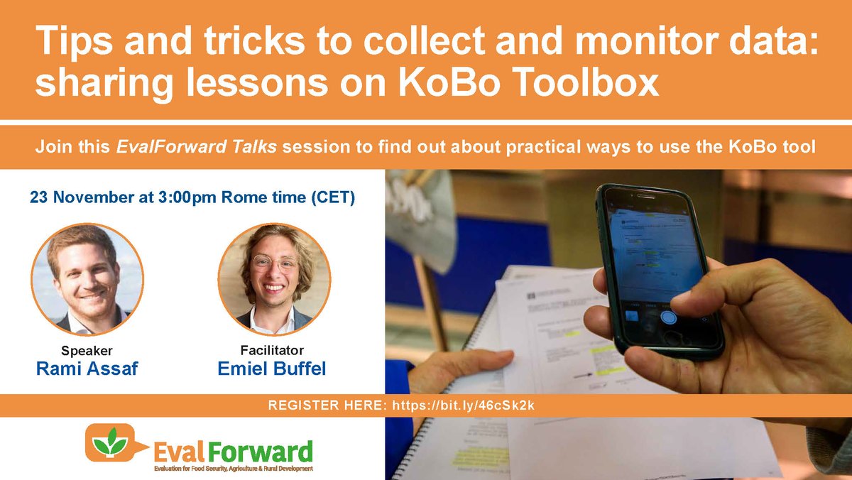 🚀 Ready to enhance your data collection skills? 

Join us on 23 Nov at 15:00 CET for a knowledge-sharing session on KoBo Toolbox with Rami Assaf from FAO.

Learn tips, tricks, and lessons from real-world experiences. 

Register today bit.ly/46cSk2k! 📈