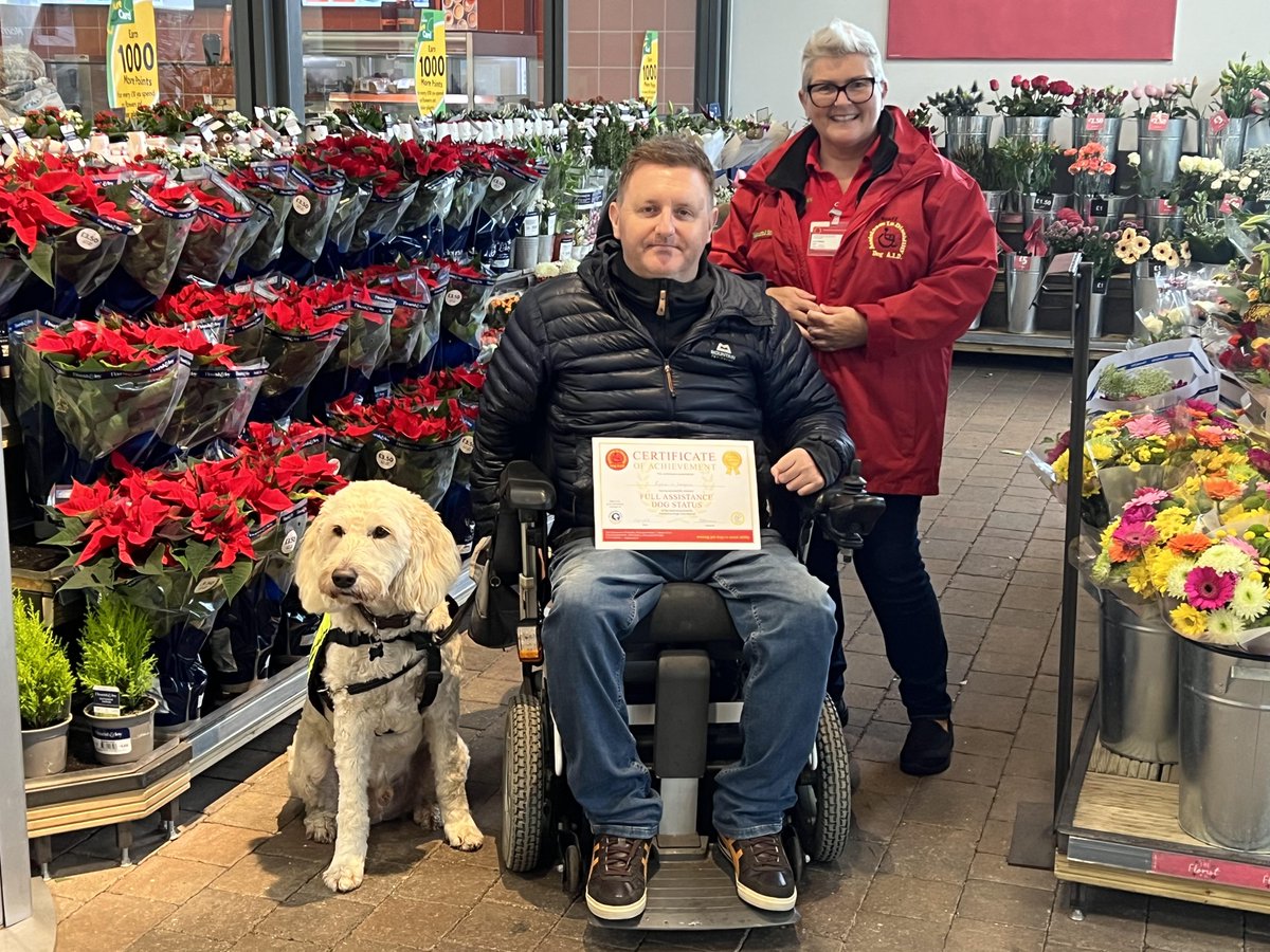 #Celebrating another success today! Huge congratulations to Ryan and Assistance Dog Logan, our latest qualified Dog A.I.D. partnership. We would like to thank their trainer, Joanne Jackson, and assessor Lynn Stacey for their support of the team #AssistanceDogs #teamwork