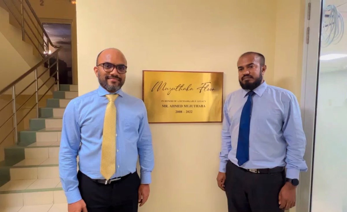 In remembrance of the exemplary legacy left behind by our late colleague Ahmed Mujthaba, the ministry dedicates its 1st floor in his honour.