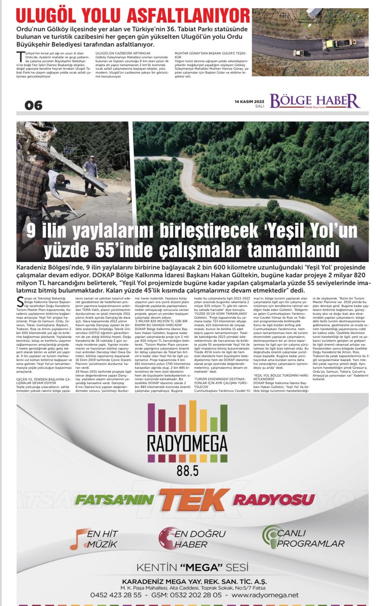 Gazetemiz her hafta olduğu gibi sizlerle…Tamamı renkli haftalık 3.000 adet basılan gazetemiz bugün dağıtımda.Bilgi haber ve abonelik için 05322022805