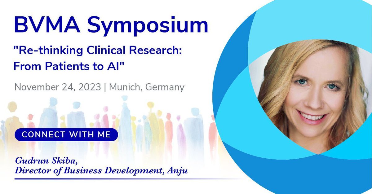AnjuSoftware's tweet photo. Join Anju in Munich on November 24 at the #BVMAsymposium2023 to discuss the latest technologies and developments in #ClinicalResearch. π
More info: https://t.co/auMBzXiYO2
#ClinicalTrials #CRO #DCT #DataScience #artificialintelligence #AI #EDC #TrialMaster #TAScan #innovation https://t.co/Rt2DFSscvx
