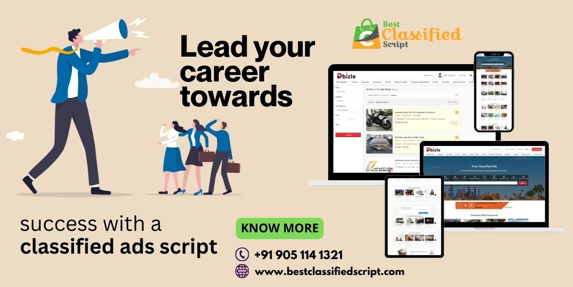 buyclassified's tweet image. Unlock the path to success in your career with our #ClassifiedAdsScript!
Dive into our latest blog for expert insights and tips.
bestclassifiedscript.com/blog/lead-your…
#bestclassifiedscript #classifiedscript