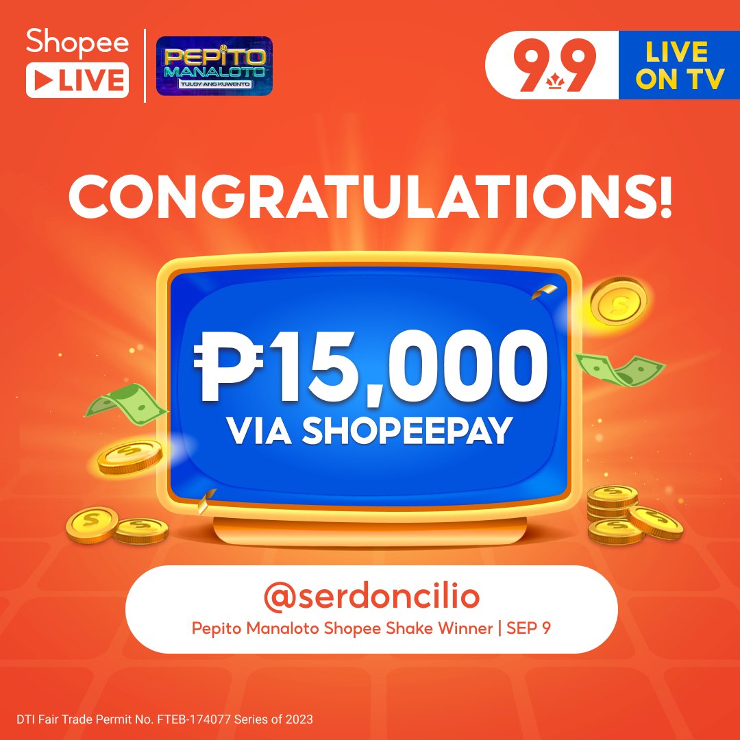 ShopeePH's tweet photo. Ibang klase ang energy ninyo mag-#ShopeeShake, Besties!

Congratulations sa lahat ng ating winners from #Shopee99SuperShoppingDay 🥳 Tutok lang dito sa aming page para abangan ang susunod mong chance manalo!

Download the Shopee app now: https://t.co/9thoKnqaGc

#ShopeeLivePH https://t.co/QDbOdIcocO